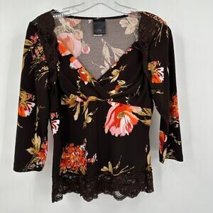 JTB Womens S Babydoll Top Floral Lace Dark Romantic Festival Boho Feminine